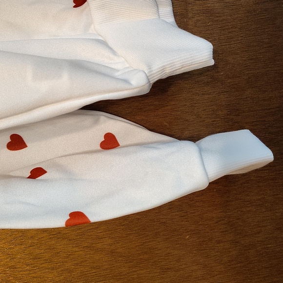 White Heart Print Sweatshirt - Picture 3 of 3